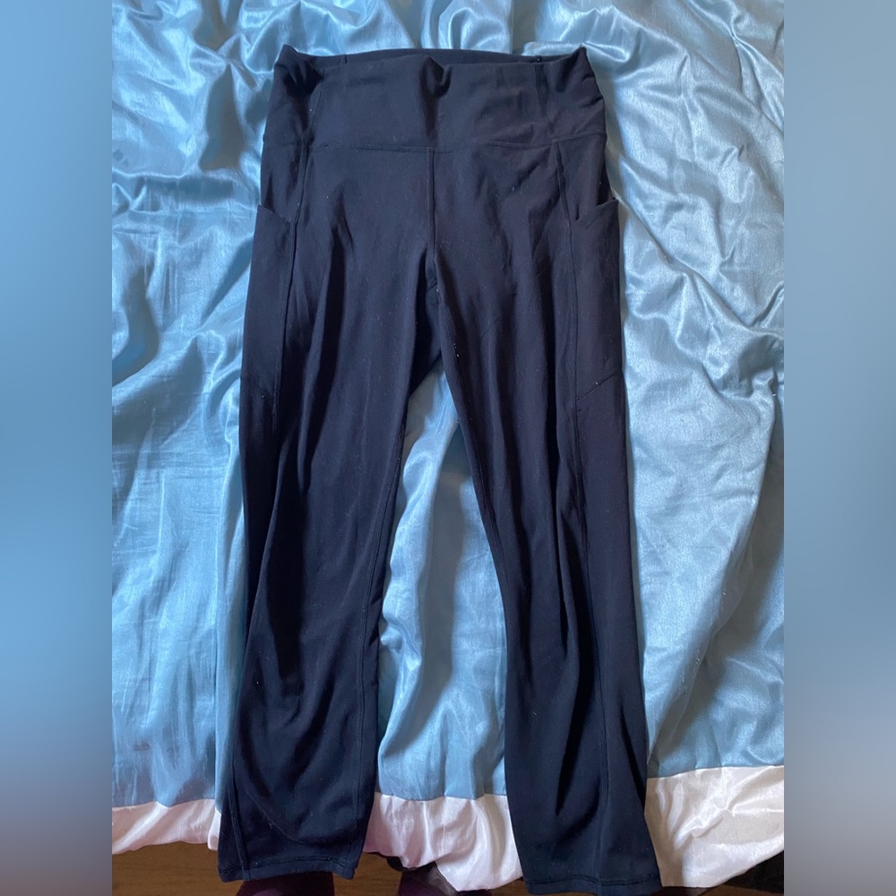 Fabletics Pureluxe Black Leggings with Pockets, Black